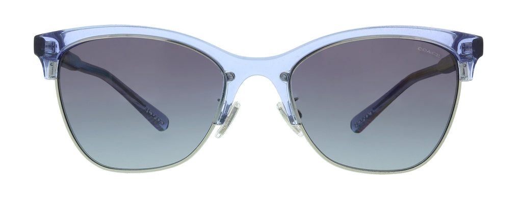 Coach 0HC8277 55708G Transparent Lilac / Silver Square Sunglasses