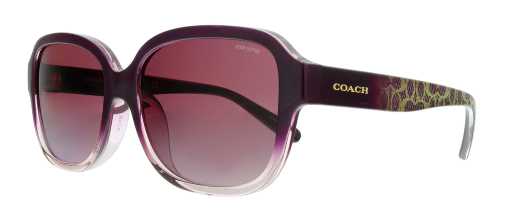 Coach  Purple Gradient Rectangle Sunglasses