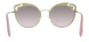 Miu Miu 0MU 57TS M1R146 Core Pale Gold Butterfly Sunglasses