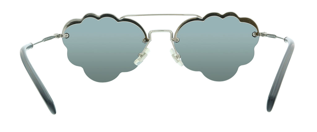 Miu Miu Grey/Silver SMU 57U Geometric Sunglasses Miu Miu | TLC
