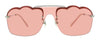 Miu Miu 0MU 55US 1BC177 Core  Silver Irregular Sunglasses