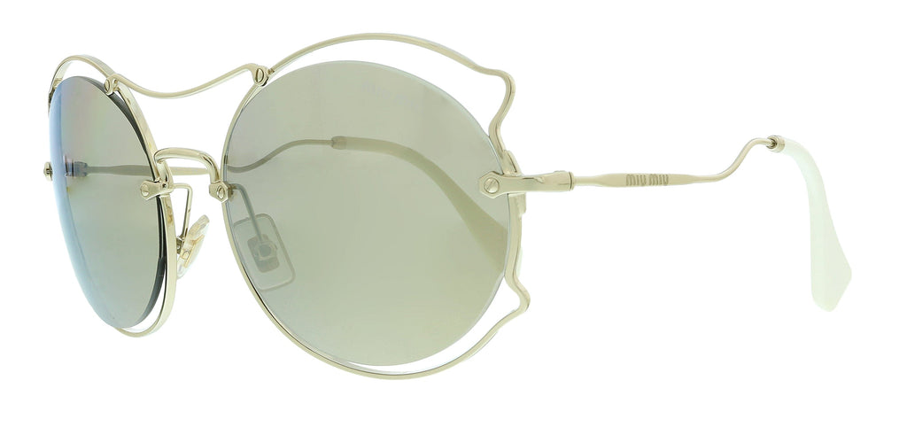 Miu Miu  Pale Gold Irregular Sunglasses