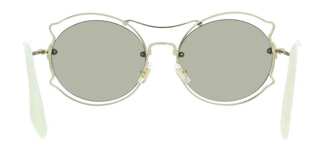 Miu Miu 0MU 50SS ZVN1C0 Pale Gold Irregular Sunglasses