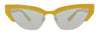 Miu Miu 0MU 04US 1325L2 Yellow Cat Eye Sunglasses