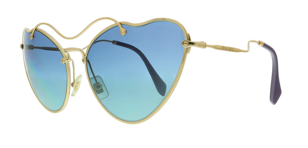 Miu Miu  Gold Irregular Sunglasses