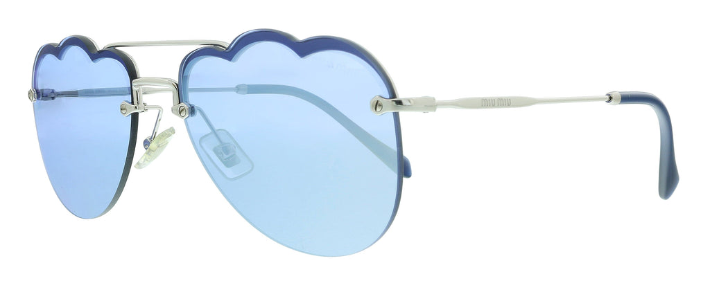Miu Miu  Silver Irregular Sunglasses