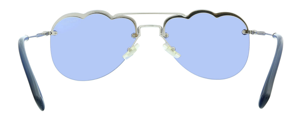 Miu Miu 0MU 56US 1BC178 Silver Irregular Sunglasses