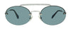 Miu Miu 0MU 60TS 1BC1A1 Silver Oval Sunglasses