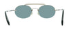 Miu Miu 0MU 60TS 1BC1A1 Silver Oval Sunglasses