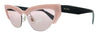 Miu Miu  Glitter Pink Cat Eye Sunglasses