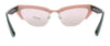 Miu Miu 0MU 04US 1199G1 Glitter Pink Cat Eye Sunglasses