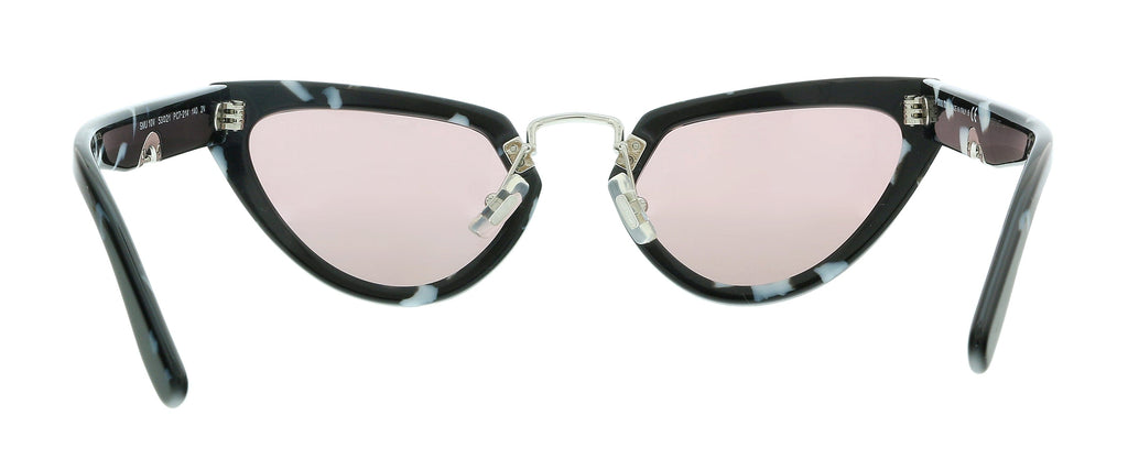 Miu Miu 0MU 10VS PC7214 Havana Black White Cat Eye Sunglasses