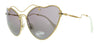 Miu Miu  Antique Gold Irregular Sunglasses