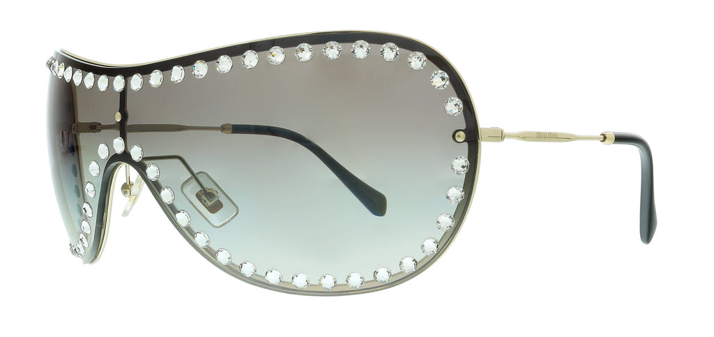 Miu Miu  Pale Gold Mask Sunglasses