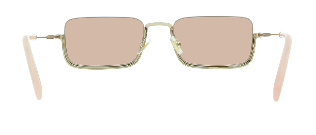 Miu Miu 0MU 70US ZVN0A5 Pale Gold Rectangle Sunglasses