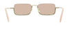 Miu Miu 0MU 70US ZVN0A5 Pale Gold Rectangle Sunglasses