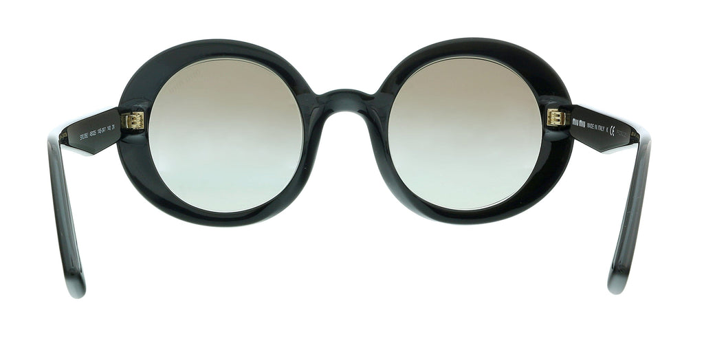 Miu Miu 0MU 06US 1AB0A7 Black Round Sunglasses