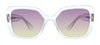 Miu Miu 0MU 09VS 03I09B Transparent Rectangle Sunglasses