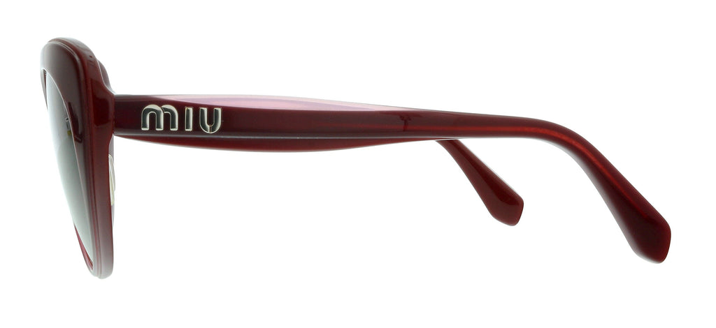 Miu Miu 0MU 06TS 40Z150 Garnet Bordeaux Butterfly Sunglasses