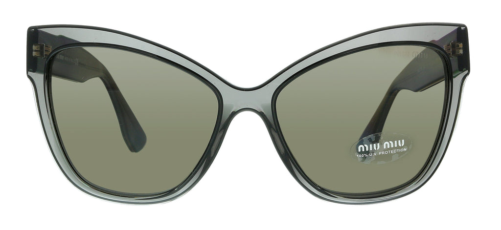 Miu Miu 0MU 08VS 08H5S2 Black Cat Eye Sunglasses