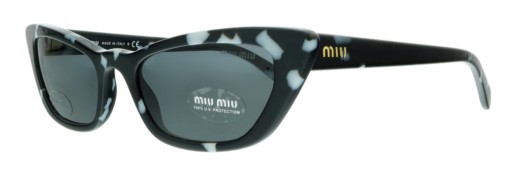 Miu Miu  Havana Black White Cat Eye Sunglasses