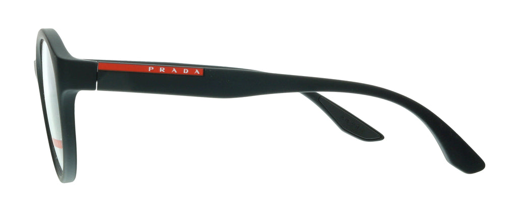 Prada  0PS 01NV DG01O1 Black Rubber Prada's stylish take on classic round frames Eyeglasses
