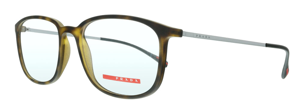 Prada   Lifestyle Havana Rubber Prada's stylish take on classic rectangular frames Eyeglasses