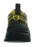 Versace Jeans Couture Black Gold Athletic Baroque Fashion Chunky Sneakers-