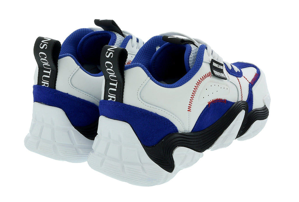 Versace Jeans Couture White Blue Athletic Fashion Signature Sneakers-