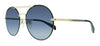 Rag And Bone  Gold Black Round Sunglasses