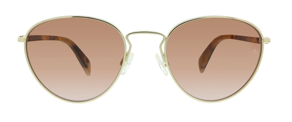 Rag And Bone RNB1019/S M2 0EYR Gold Pink Oval Sunglasses