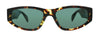 Rag And Bone RNB1047/G/S QT 0I2A Havana Green Rectangle Sunglasses