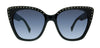 Moschino MOS005/S 9O 0807 Black Cateye Sunglasses