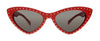 Moschino MOS006/S IR 0C9A Red Cateye Sunglasses