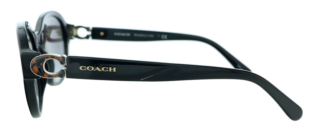 Coach 0HC8293 50028G Black Oval Sunglasses