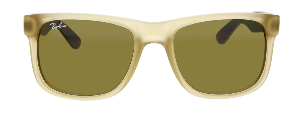 Ray-Ban 0RB4165 651073 Justin Clear Matte Brown Square Sunglasses