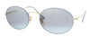 Ray-Ban  Matte Grey On Arista Oval Sunglasses
