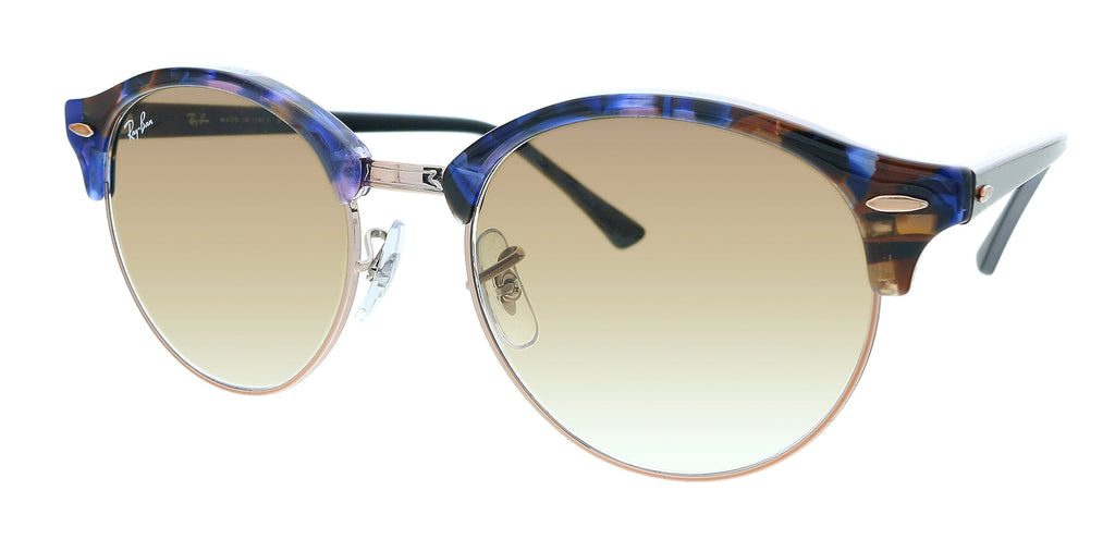 Ray-Ban  Spotted Brown/Blue Round Sunglasses