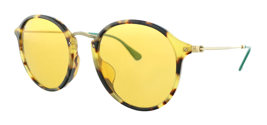 Ray-Ban   Yellow Havana Round Sunglasses