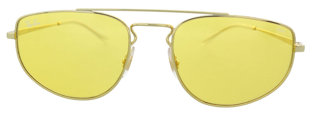 Ray-Ban 0RB3668 001/Q1  Shiny Gold Rectangle Sunglasses