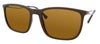 Emporio Armani  Matte Brown Pillow Square Sunglasses