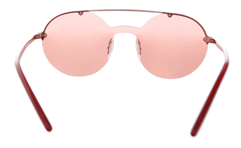 Emporio Armani 0EA2088 329784 Shiny Pink  Irregular Rimless Aviator Sunglasses