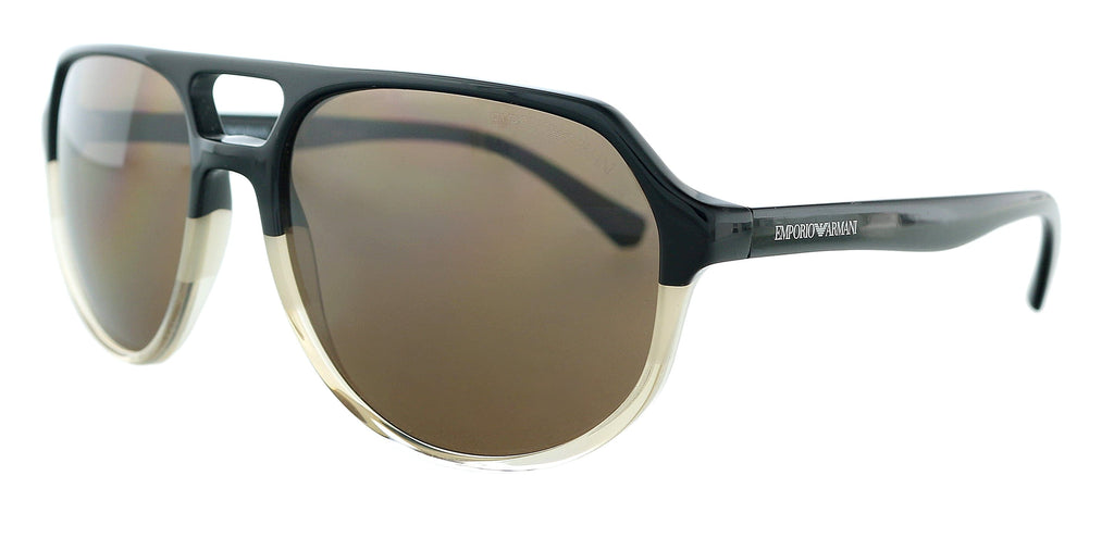 Emporio Armani  Sand Brown Aviator Sunglasses