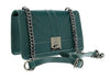 Pierre Cardin Teal Leather Large Structured Shoulder Bag