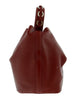 Pierre Cardin Burgundy  Leather Curb Chain Embellished Medium Bucket Bag