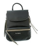 Pierre Cardin Black Leather Small Fashion Backpack