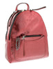 Pierre Cardin Red Leather Medium Fashion Metallic Backpack