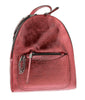 Pierre Cardin Red Leather Medium Fashion Metallic Backpack