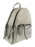 Pierre Cardin Silver Leather Medium Metallic Backpack