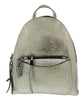 Pierre Cardin Silver Leather Medium Metallic Backpack